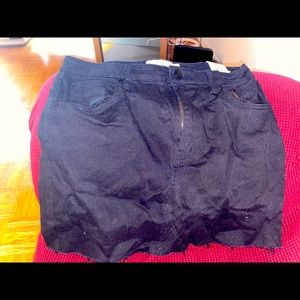 Brand new black denim skirt